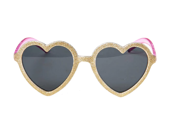 Rockahula Sunglasses Glitter Gold Heart Frame Jumping Bean